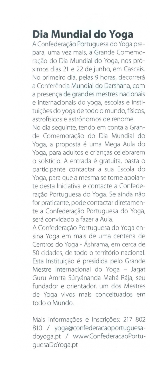 Imprensa - Dia Internacional do Yoga 2014
