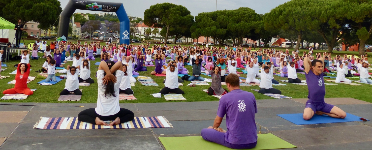 Celebración del International Day of Yoga - IDY - 2018, junio, 21 - Belém, Portugal